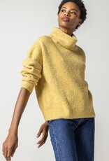 Lilla P Oversized Ribbed Turtleneck Sweater