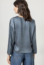 Lilla P Drop Shoulder Satin Top