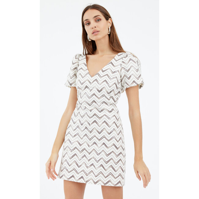 Greylin Cali Sequins Chevron Mini Dress