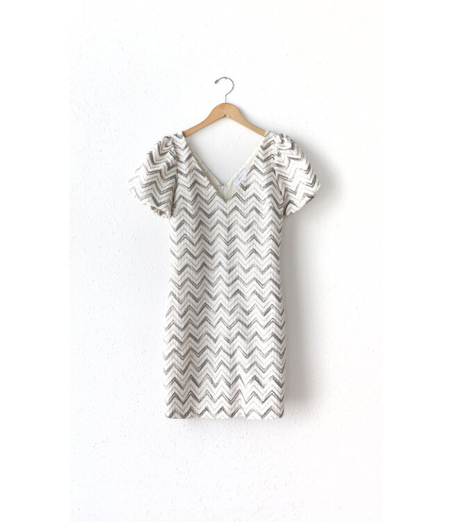 Greylin Cali Sequins Chevron Mini Dress