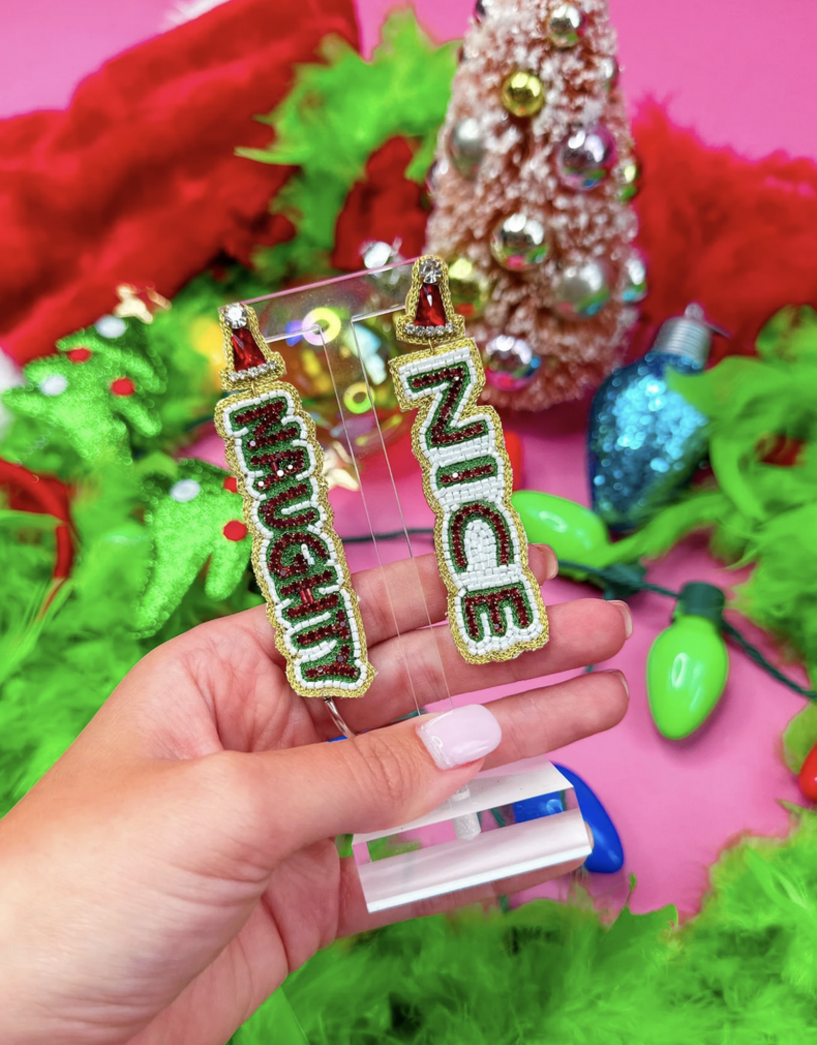 Naughty/Nice Drop Earrings