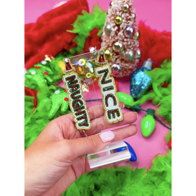Naughty/Nice Drop Earrings