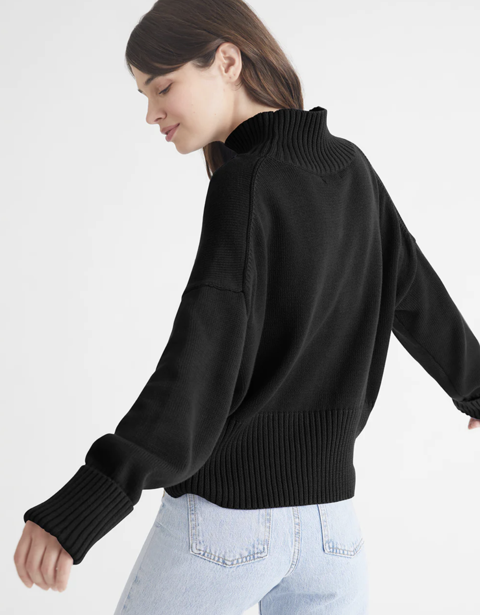 Cotton Cashmere Blair Rib Turtleneck