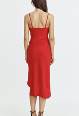 Greylin Esther Ruched Midi Slip Dress