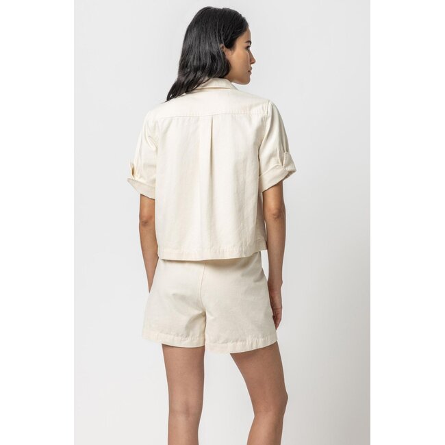 Lilla P Belted Canvas Shorts