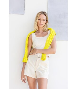 Lilla P Belted Canvas Shorts