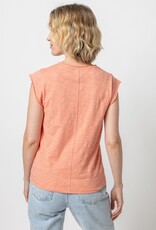 Lilla P Cap Sleeve V-Neck Top