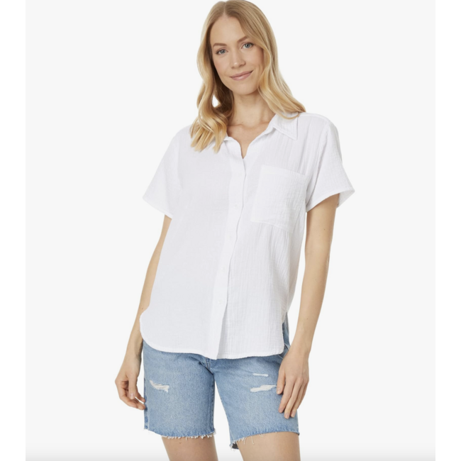 Bobi S/S Button Front Collar Shirt