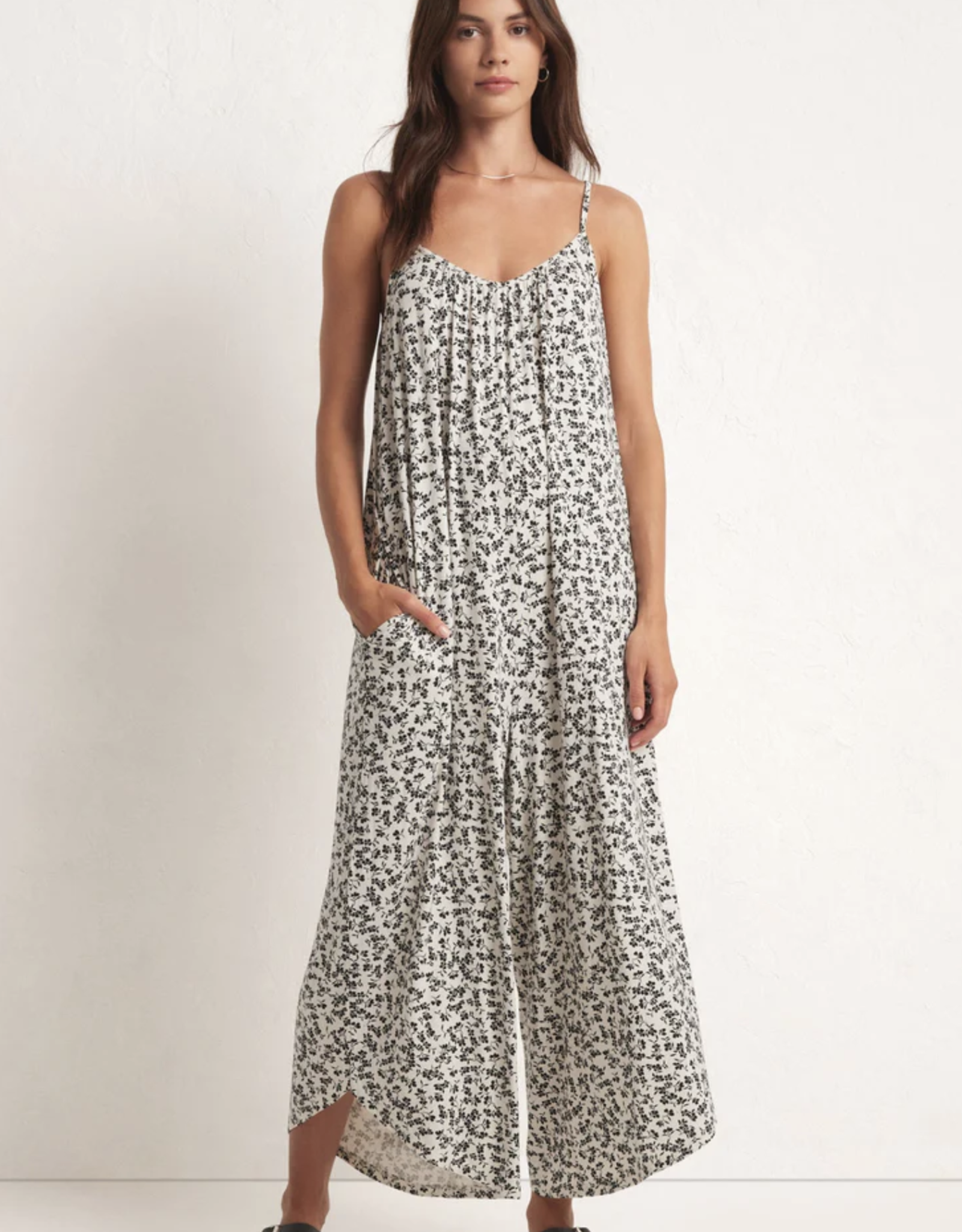 Z Supply Flared Gia Ditsy Jumpsuit