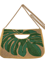 Beaded Leaf Handbag