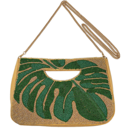 Beaded Leaf Handbag