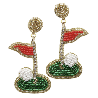 Beaded Golf Earrings