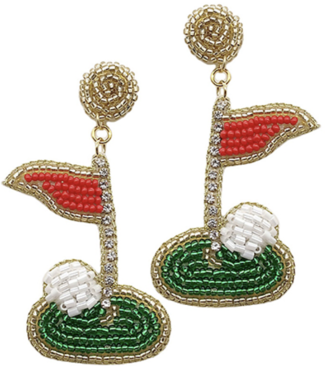 Beaded Golf Earrings