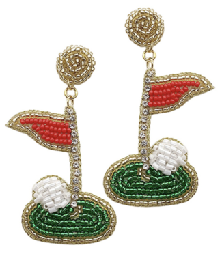 Beaded Golf Earrings