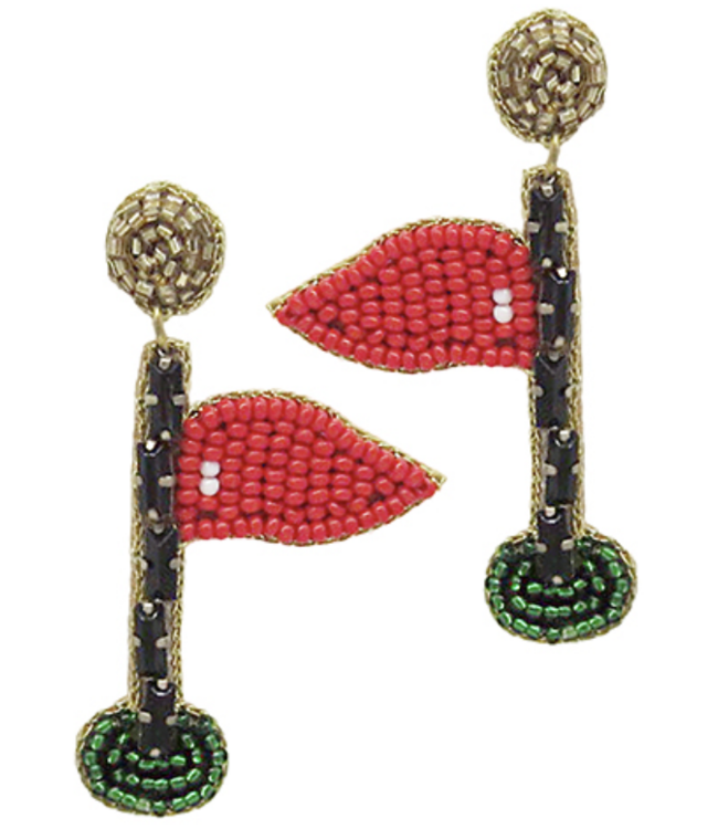 Beaded Golf Earrings