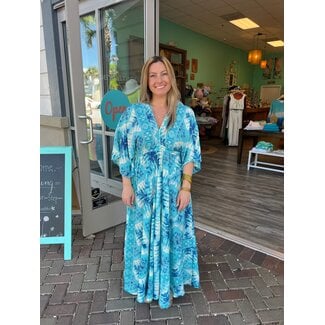 Flutter Sleeve Maxi Dress