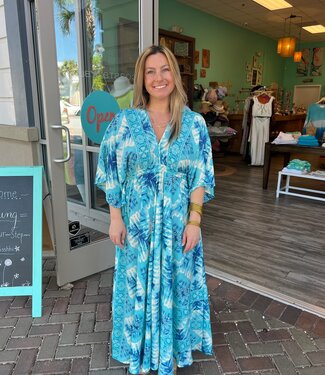 Flutter Sleeve Maxi Dress