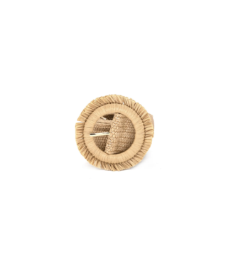 Round Straw Buckle Belt