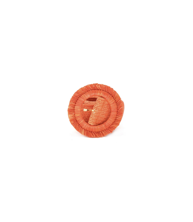 Round Straw Buckle Belt