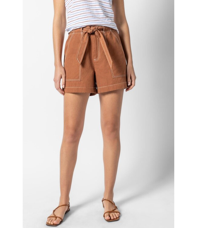 Lilla P Belted Canvas Short