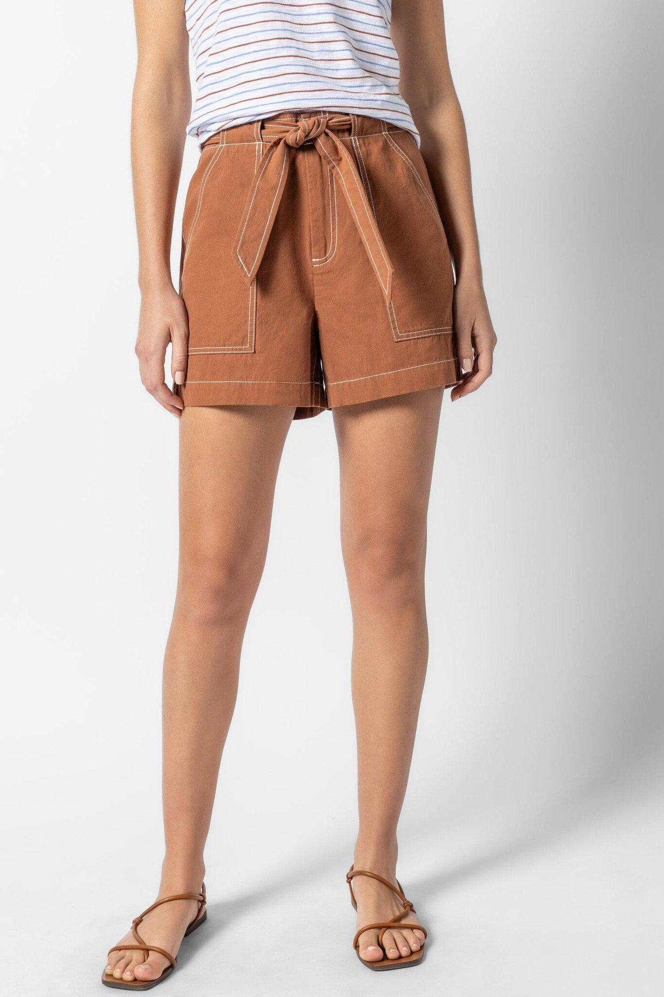 Belted Canvas Short - Coastal Bliss