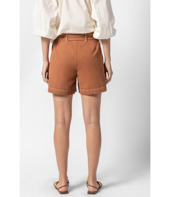 Lilla P Belted Canvas Short