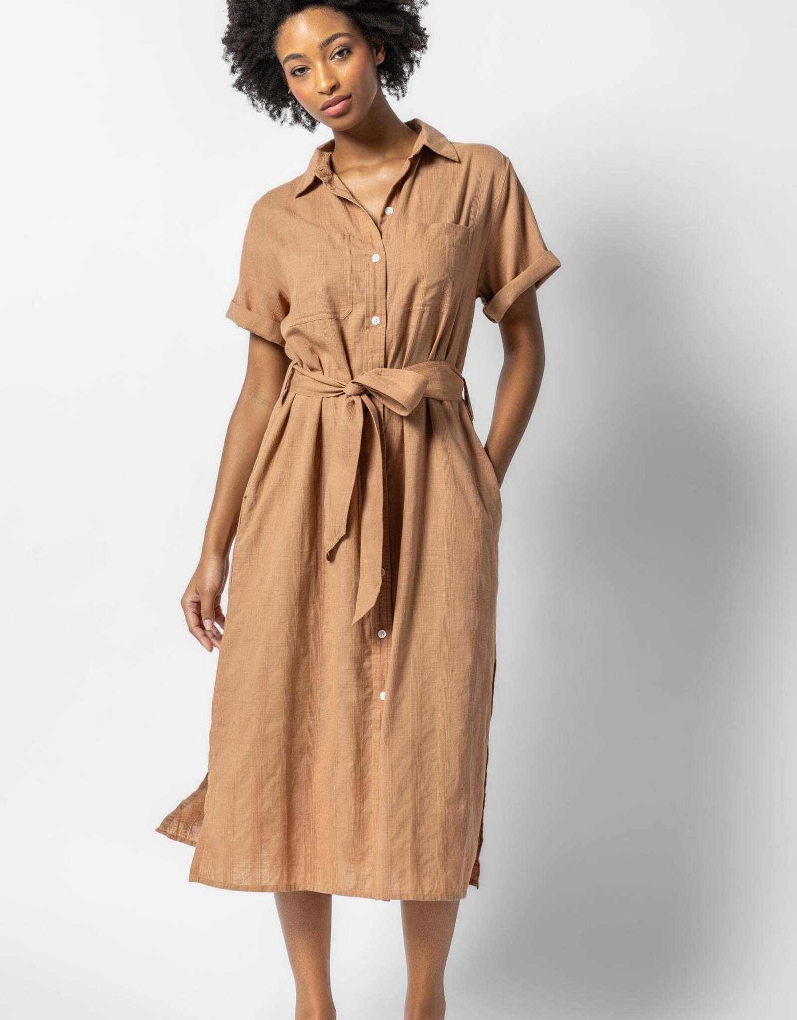 Lilla P Belted Shirt Dress