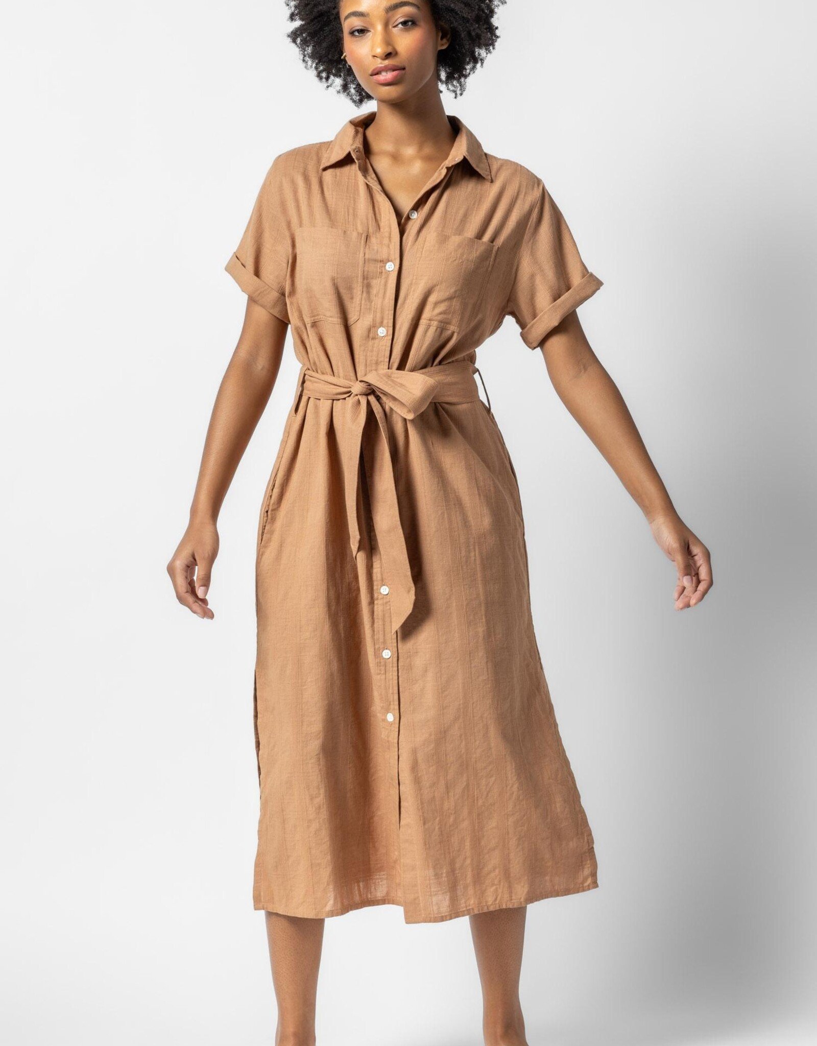 Lilla P Belted Shirt Dress