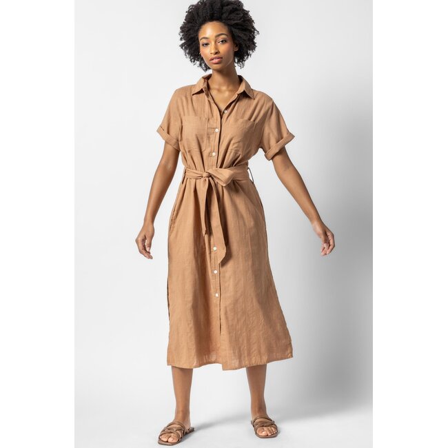 Lilla P Belted Shirt Dress