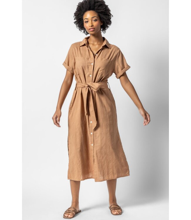 Lilla P Belted Shirt Dress