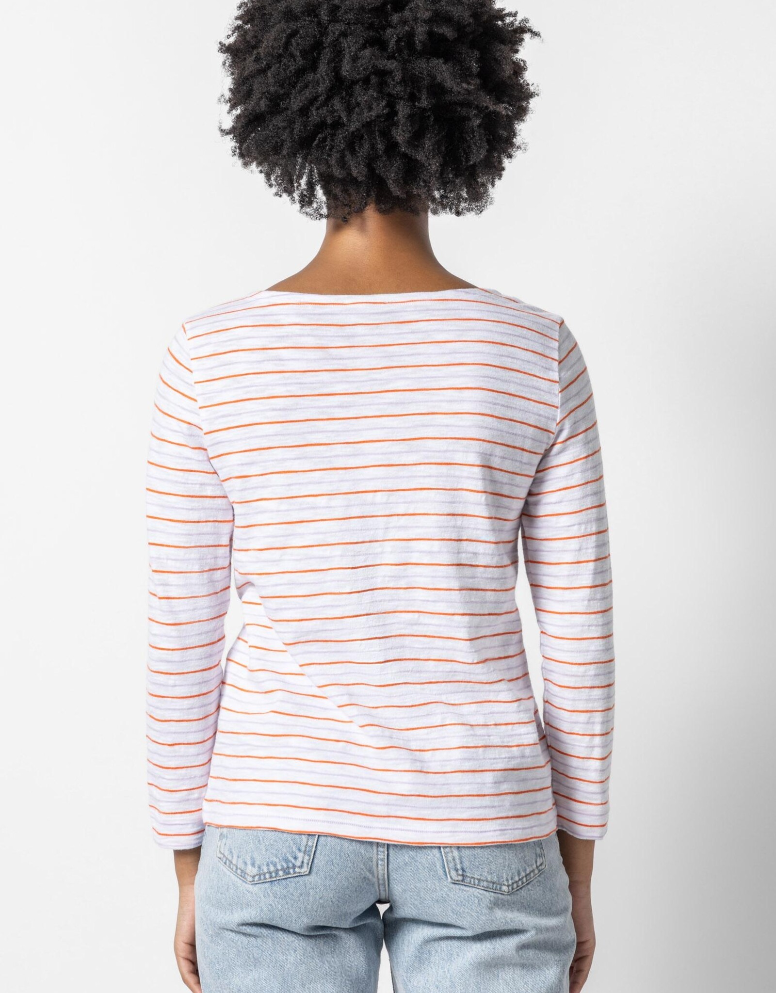 Lilla P 3/4 Sleeve Striped Boatneck