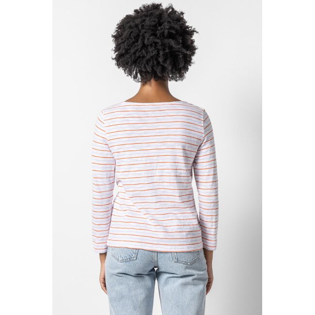 Lilla P 3/4 Sleeve Striped Boatneck