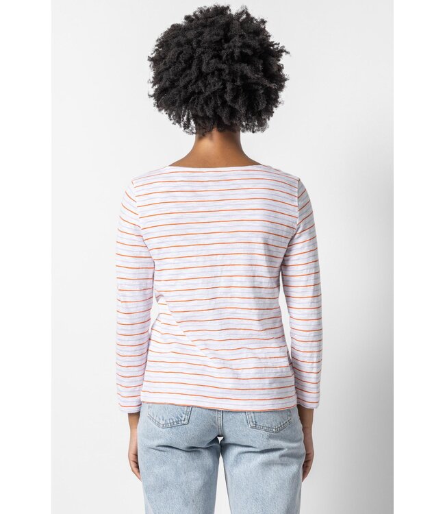 Lilla P 3/4 Sleeve Striped Boatneck