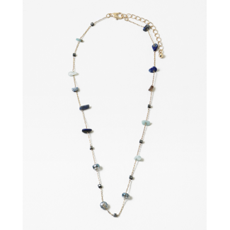 Drop Natural Stone Mixed Necklace