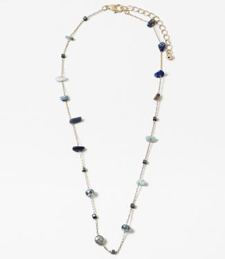 Drop Natural Stone Mixed Necklace