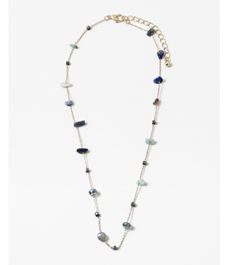 Drop Natural Stone Mixed Necklace