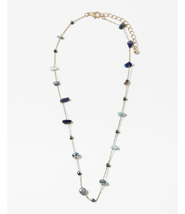 Drop Natural Stone Mixed Necklace