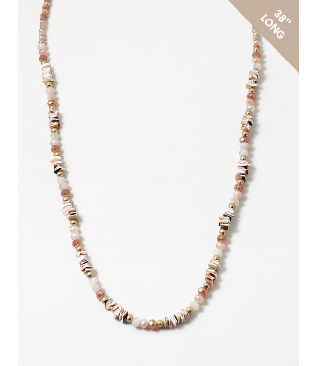 Shell and Stone Long Necklace