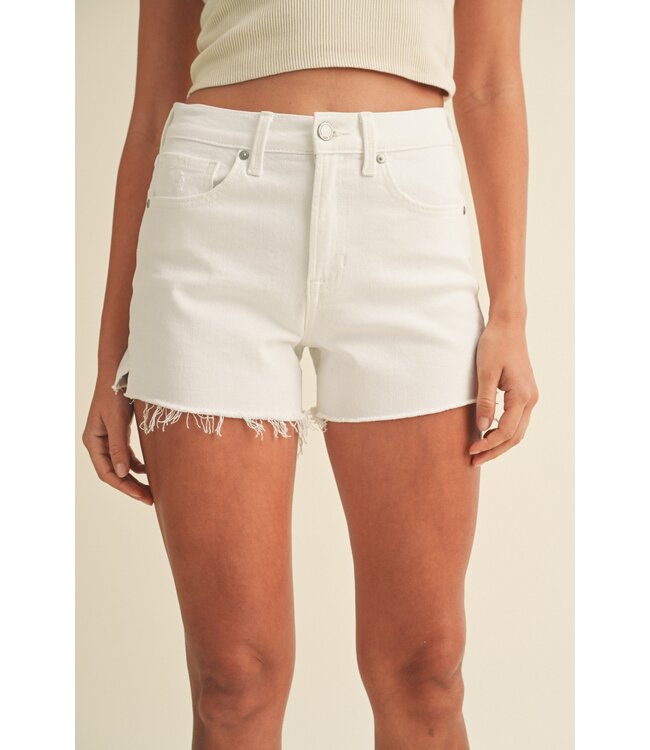 High Rise Frayed Shorts