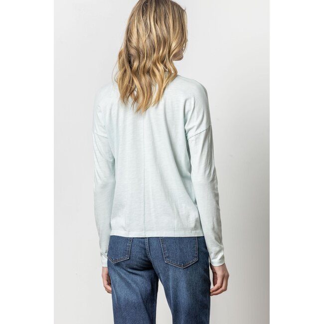 Lilla P Drop Shoulder V-Neck Top