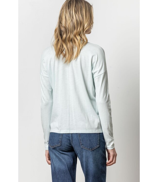 Lilla P Drop Shoulder V-Neck Top