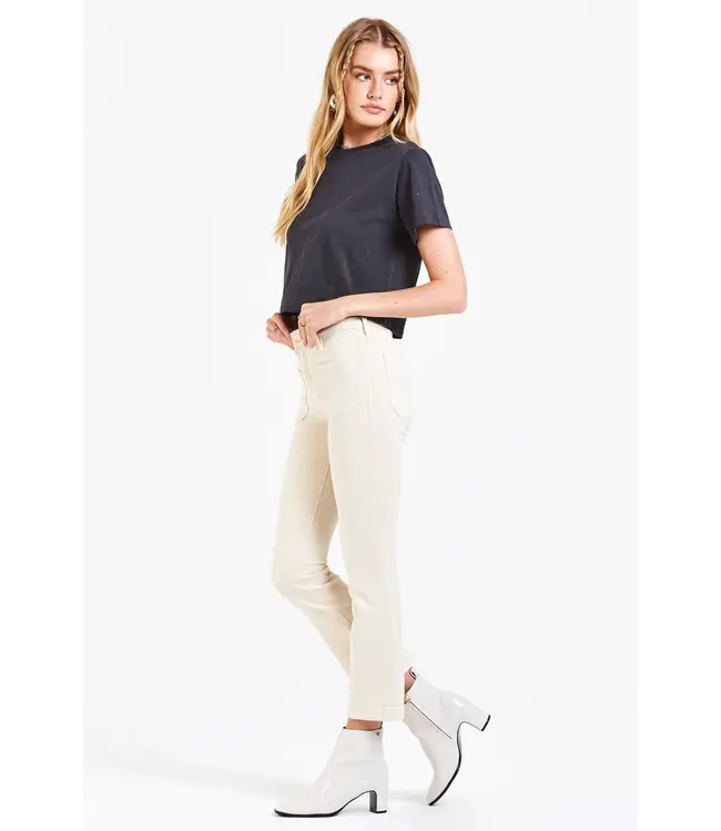 Dear John Jeanne High Rise Crop Flare Jean