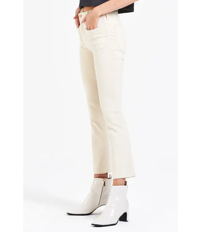 Dear John Jeanne High Rise Crop Flare Jean