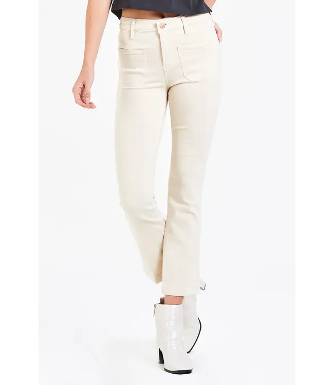 Dear John Jeanne High Rise Crop Flare Jean