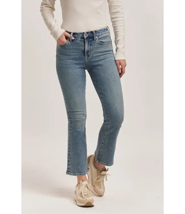 Dear John Jeanne High Rise Crop Flare Jean