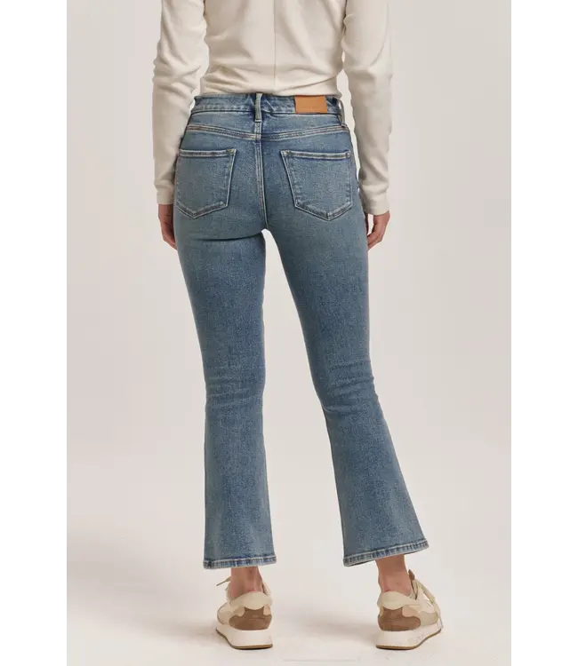 Dear John Jeanne High Rise Crop Flare Jean