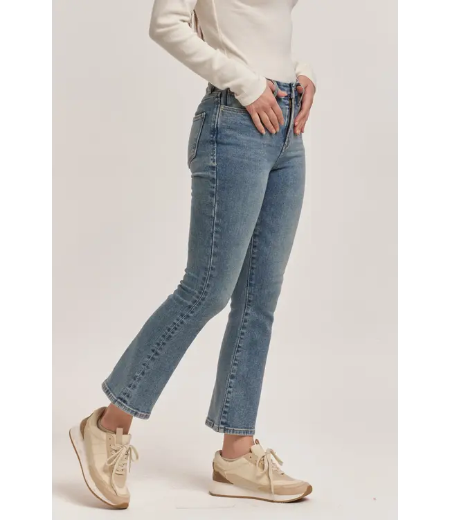 Dear John Jeanne High Rise Crop Flare Jean