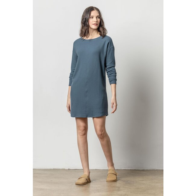 Lilla P Seamed Boatneck Dress