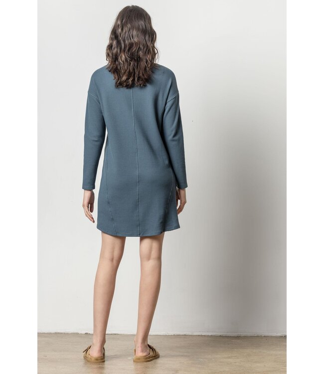 Lilla P Seamed Boatneck Dress