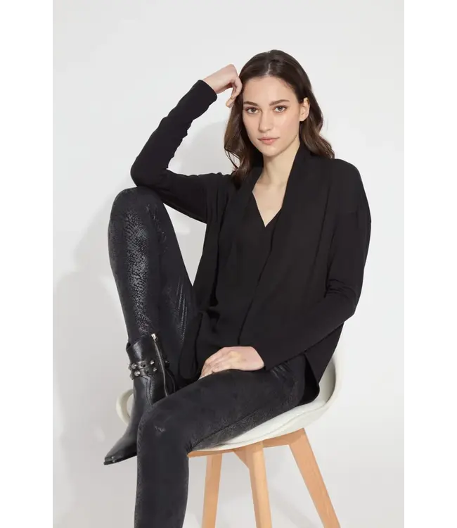 Naomi Folded Neck Mix Media Top